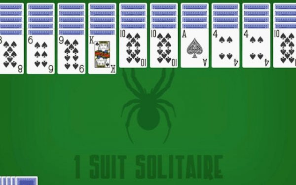 1 Suit Spider Solitaire Online Game