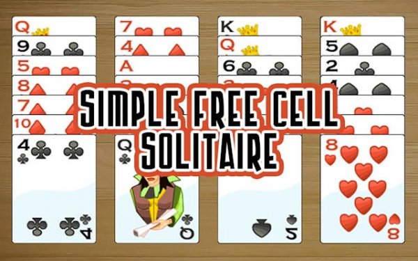 Simple Free Cell Solitaire Card Game
